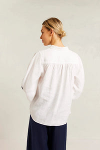 Alessandra - Calla Shirt - WhiteNavy