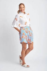 Goondiwindi - Aquadoor Print Shorts - Orange Print