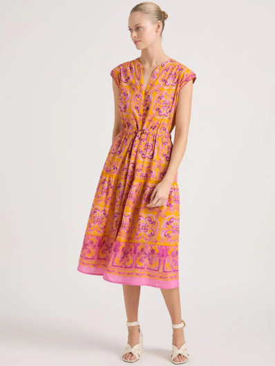 Lola - Daisy Boo Midi Dress - Marg Saffron