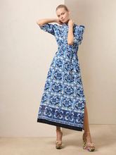 Load image into Gallery viewer, Lola - Mary Cotton Maxi Dress - Margaret Navy
