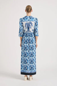 Lola - Mary Cotton Maxi Dress - Margaret Navy