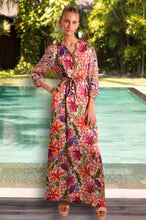 Load image into Gallery viewer, Lola - Mary Silk Long Dress - Hibiscus
