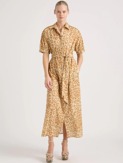 Lola - Stevie Leopard Shirtdress - Leopard Natural