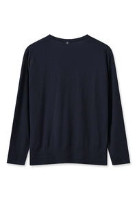 Mos Mosh - Tani V-Neck Knit - Salute Navy