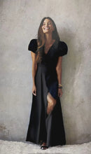 Load image into Gallery viewer, Natasha - Muscari Wrap Dress Short Sleeve - Navy
