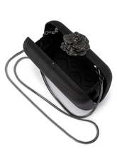 Load image into Gallery viewer, Olga Berg - Rosa Clutch - Black
