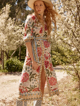 Load image into Gallery viewer, Once Was - Carmen Viscose Linen Maxi Dress - Azalea Fields
