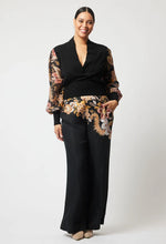 Load image into Gallery viewer, Once Was - Empress Silk Sleeve Knit - Black/Dragon Flower
