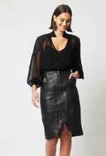 Load image into Gallery viewer, Once Was - Stella Leather Skirt - Black
