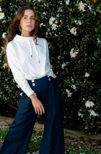 Ladli | Linen Palazzo Pant | Navy