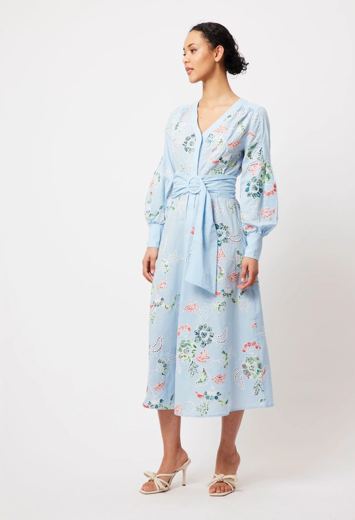 Embroidered on sale coat dress